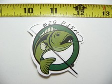 FUN FISHING BIG FISH BOBBER ROD FISH SMALL STICKER DECAL OUTDOORS BOATING