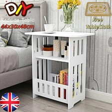 Small Bedside Table Cabinet Side End Coffee Tea Table Nightstand Storage Shelf
