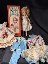 Vintage 1959 Ideal Little Miss Revlon Blonde w/ 8 Outfits  w/Original Box