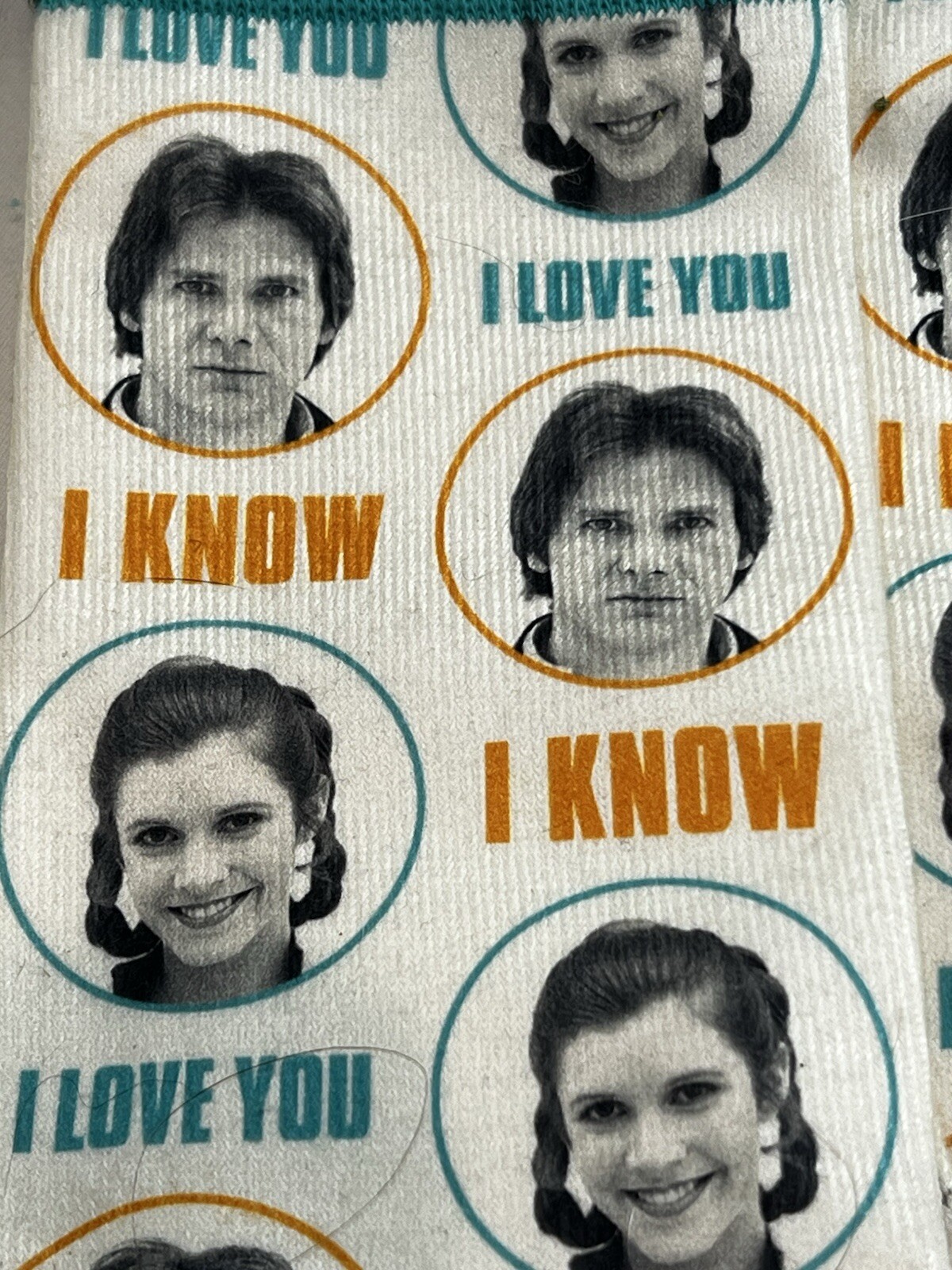 SAOLA Calze Hallmark Star Wars Crew Han Solo e Principessa Leia Taglia Unica NUOVE