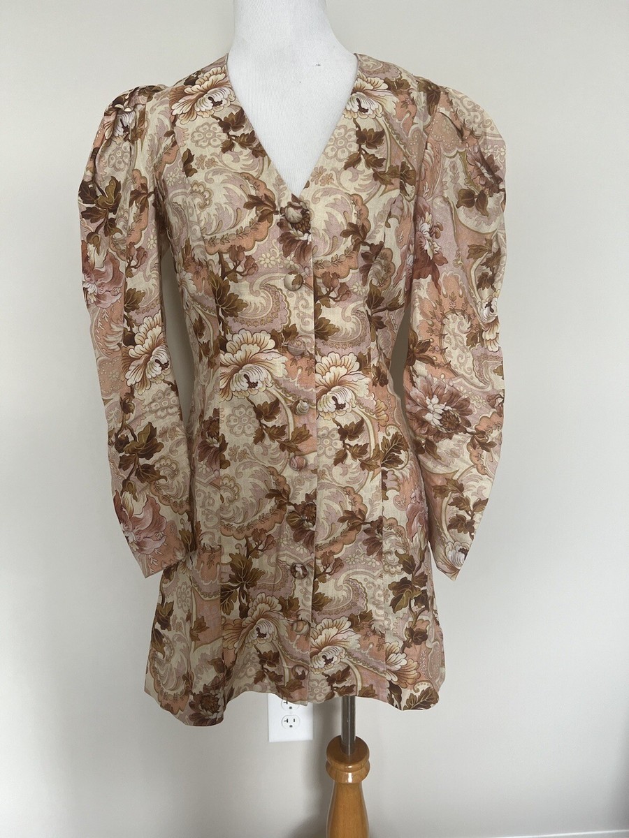alemais dress Phillipa Floral puff sleeve mini Dress in 8 | eBay