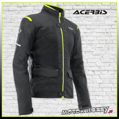GIACCA MOTO ESTIVO ACERBIS RAMSEY MY VENTED LONG NERO GIALLO