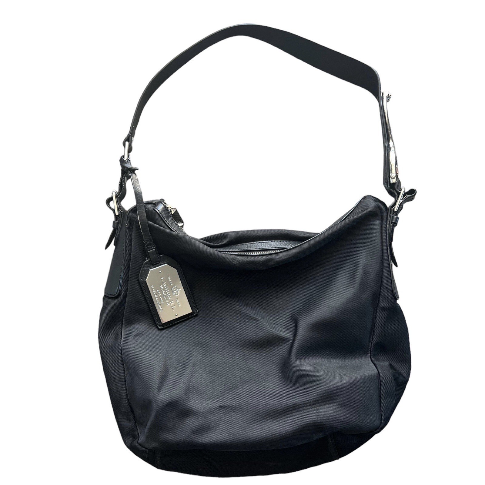 Lauren Ralph Lauren Nylon Hobo Bag, Black Gem