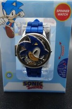 Sega Sonic the Hedgehog Top Spinner Flip Digital Rubber Watch Needs Battery   