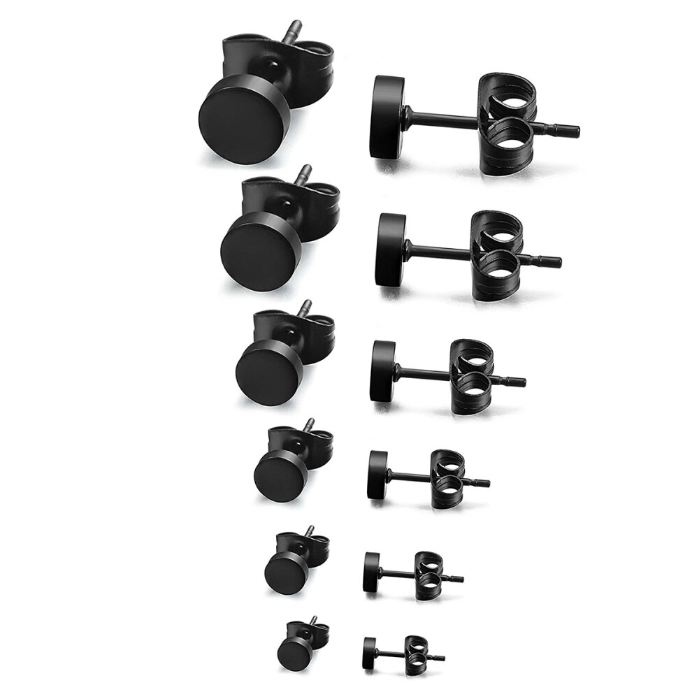 6 Pair Creative Fashionable Ear Piercing Studs Men Boy Women