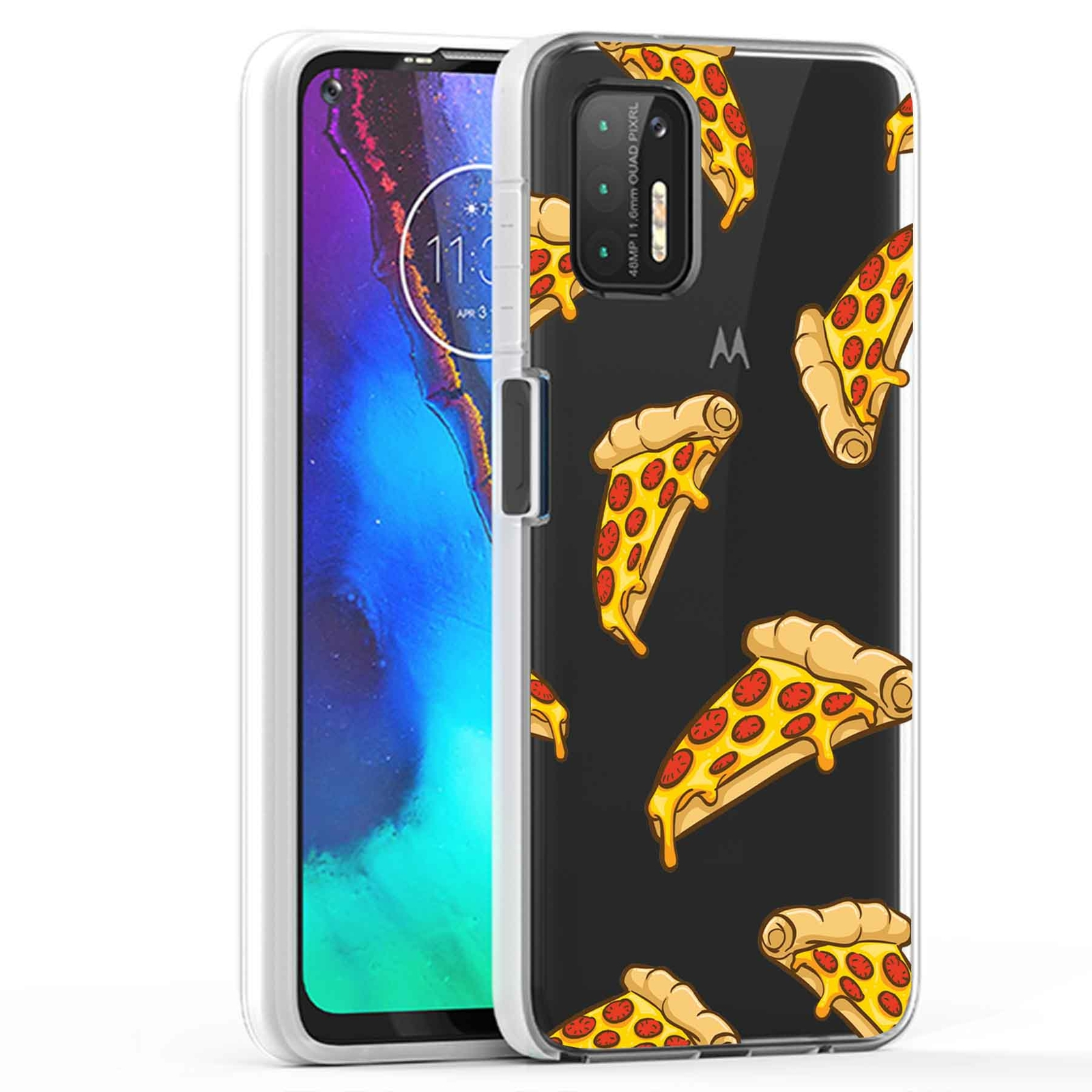 Phone Case Cover for Motorola Moto G Stylus 2021,Yummy Pizzas Print, USA