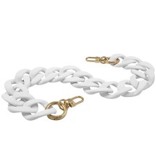 1 Pc White Acrylic Purse Chain Strap Adjustable for DIY Handbag Craft 17.7"