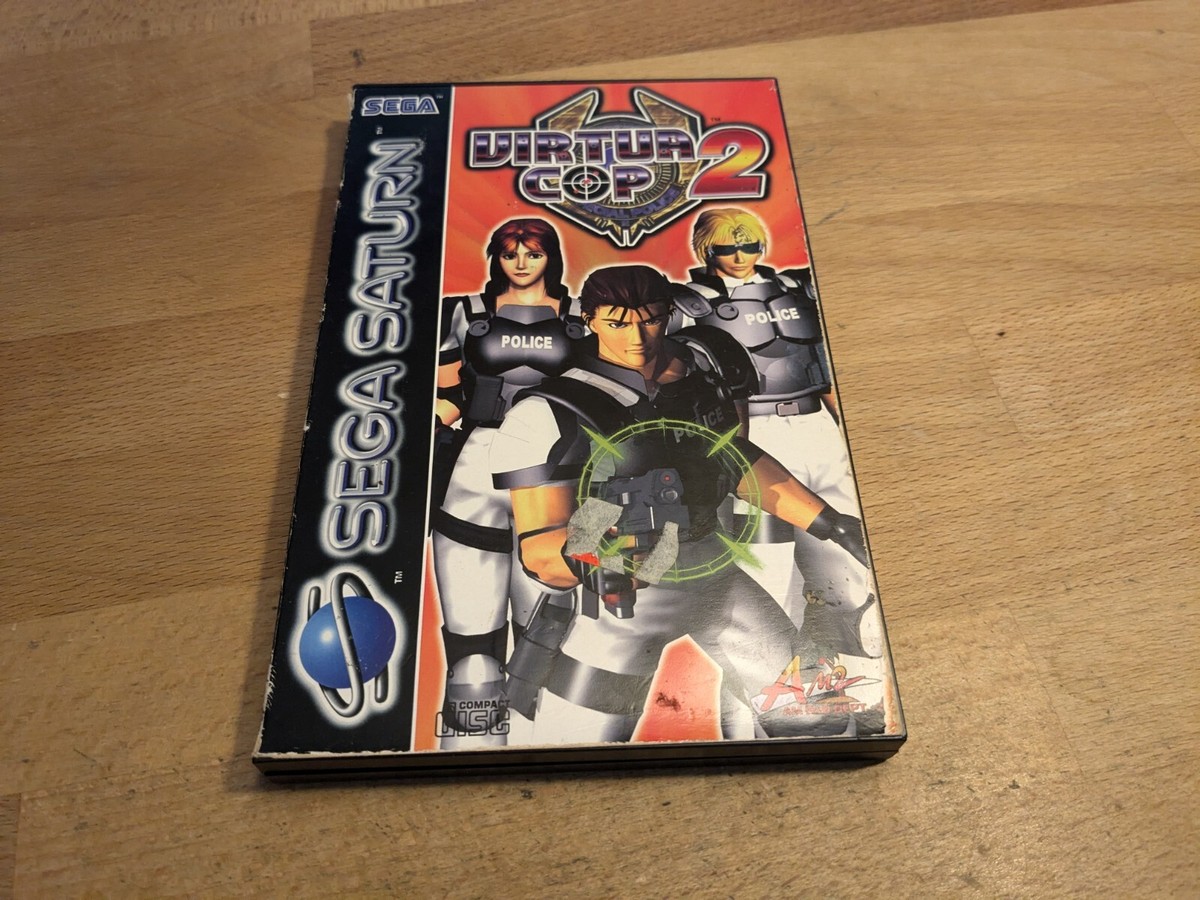 Jeu Virtua Cop 2 Pour Sega Saturn – Version Japonaise Avec Spin Card, Boîte Et Notice – Bon état