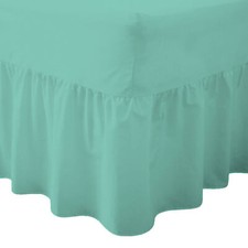 Image of Percale Polycotton Fitted Valance Sheet Single, Double King, Super King
