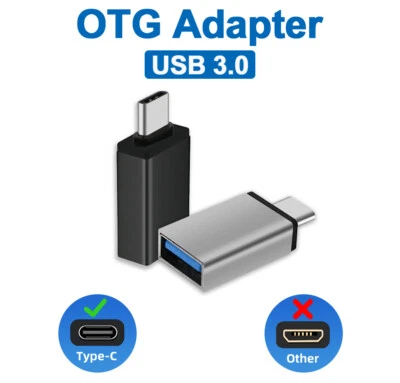 Adaptador Tipo C a USB 3.0 USB-C 3.1 Macho OTG A Hembra Conector de Datos Convertidor