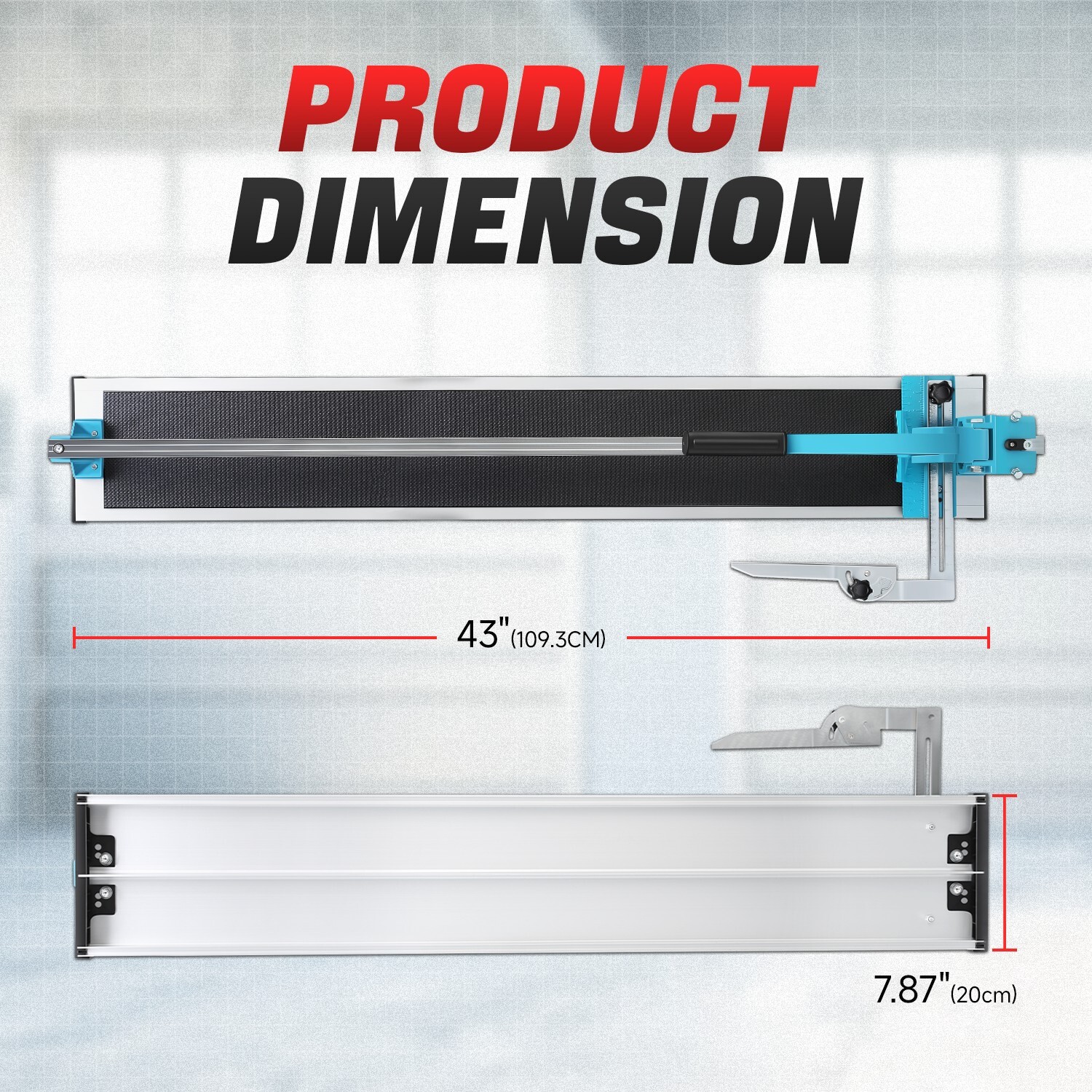 For Porcelain Ceramic 36" Manual Tile Cutter Cutting Machine Tool w/ Wheels