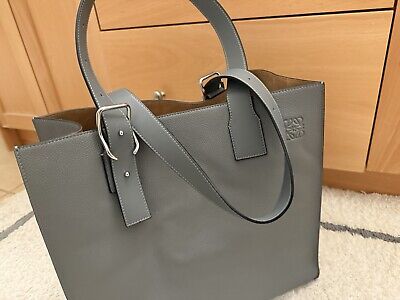 LOEWE Buckle Tote Shoulder Bag, Asphalt Grey (Retails $2400 LOEWE Buckle Tote Shoulder Bag, Asphalt Grey (Retails $2400