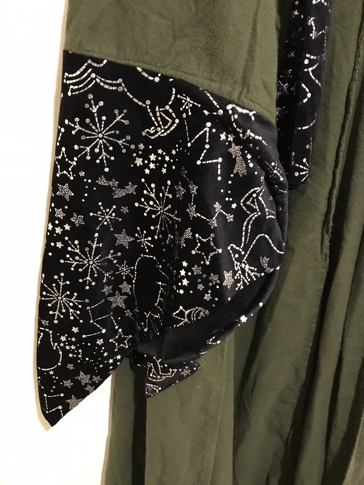 巫师魔术师手工长外套带星座星星装饰中号蒸汽朋克 — 第 3/4 张图片