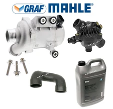 Electric Water Pump Thermostat Hose Coolant 4pc For BMW 525i 528i 530i xi X3 Z4