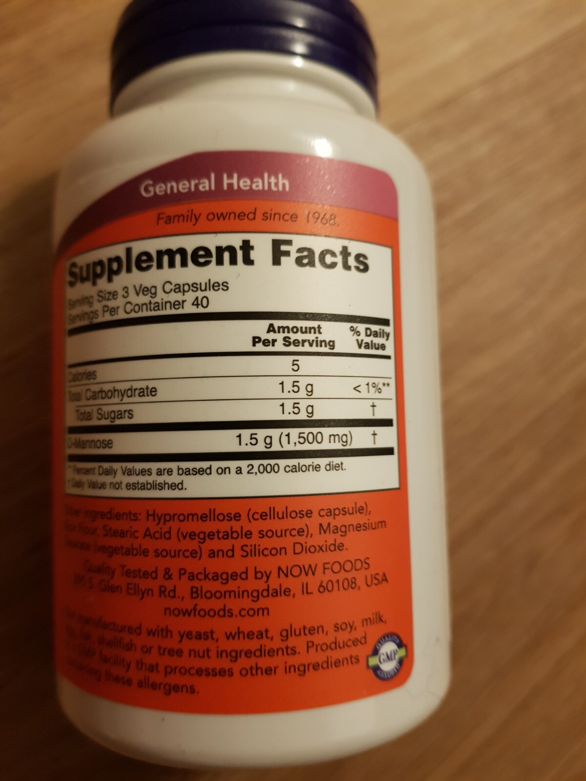 Now | D-Mannose, 500 mg 120 Veg Caps | Urinary Tract Health UTI ...