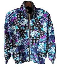 Vintage Lady Lavon Cheerful Corp Women's Size M Windbreaker Jacket GreenGold