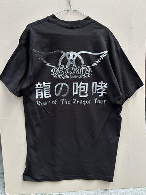 Vintage Aerosmith 1999 Nine Lives Roar of the Dragon Giant Band T