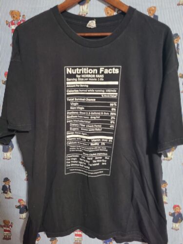 Vintage 90s Y2k Horror Movie Game Nutrition Facts 