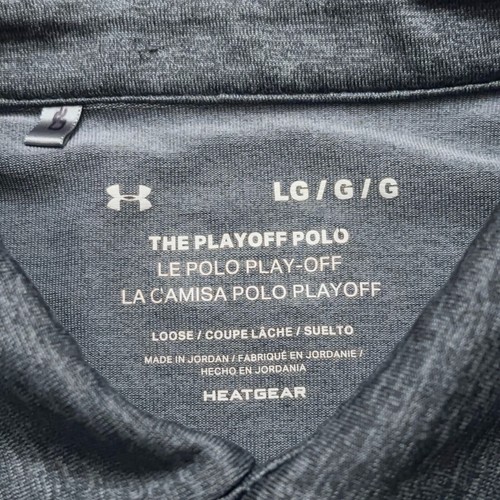 Under Armour The Playoff Polo Shirt Mens L Short Sleeve Performance Golf Gray - Picture 4 of 4