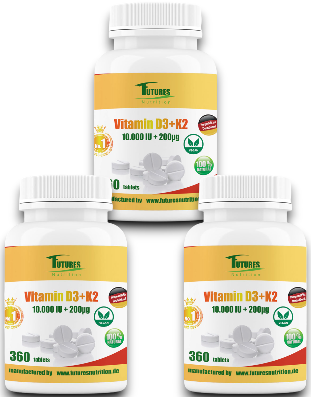 Vitamin D3 10000I.E Vitamin K2 MK7 200mcg Super stark 3601800 Tabletten Germany eBay