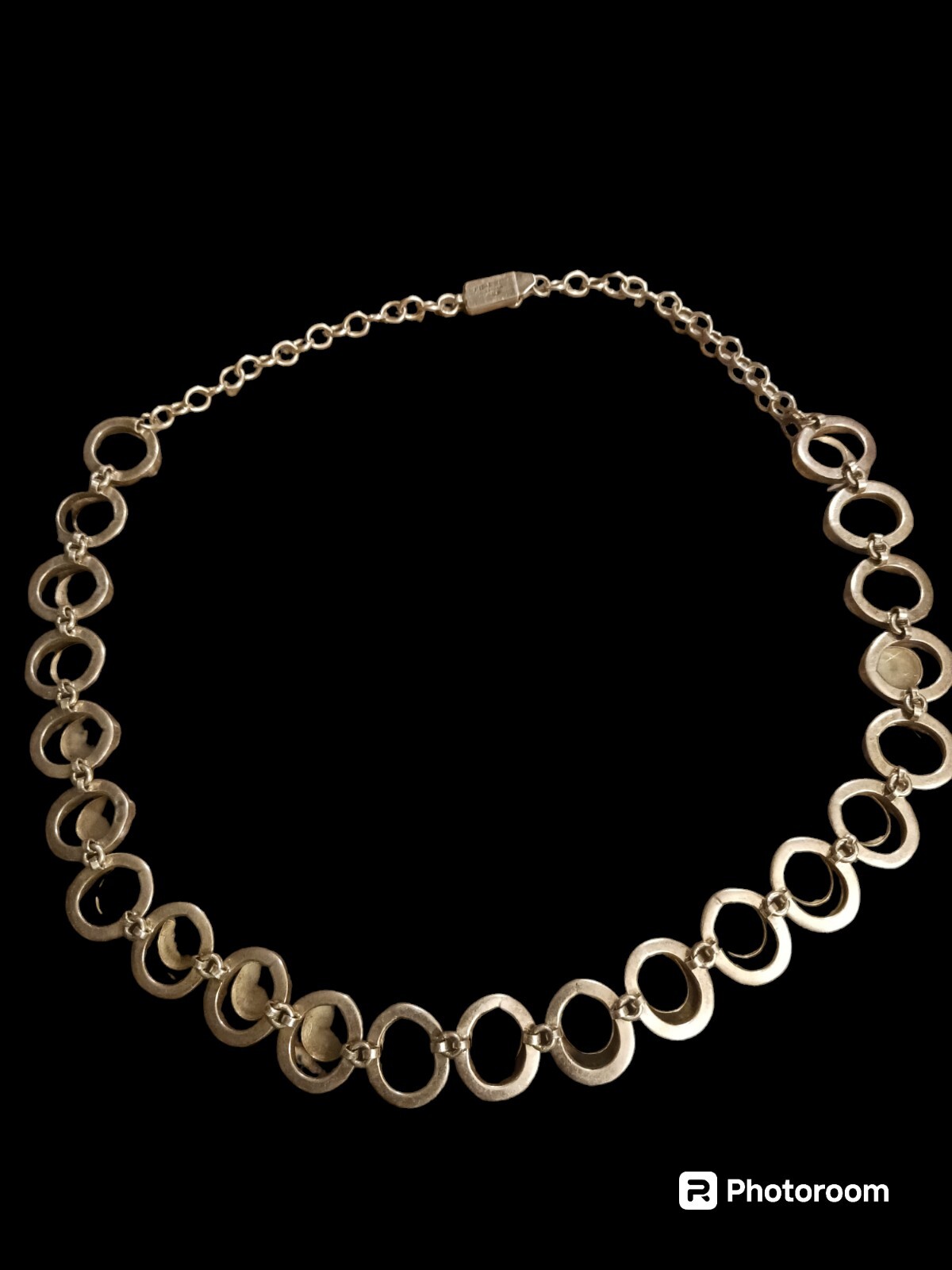 Solid Sterling Silver Statment Necklace Over 5 Ou… - image 2