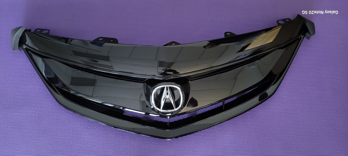 Fits 2016 2017 2018 Acura ILX Grille Grill W/ EMBLEM GLOSSY BLACK