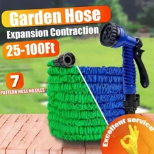 25FT, 50FT, 75FT, 100FT Expandable Garden Hose - Lightweight Flexible Water Hose