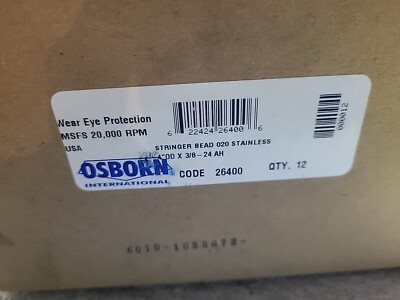 Osborn USA    4'' Stringer Bead Wire Wheel Stainless Steel - Box Of 12!  New!