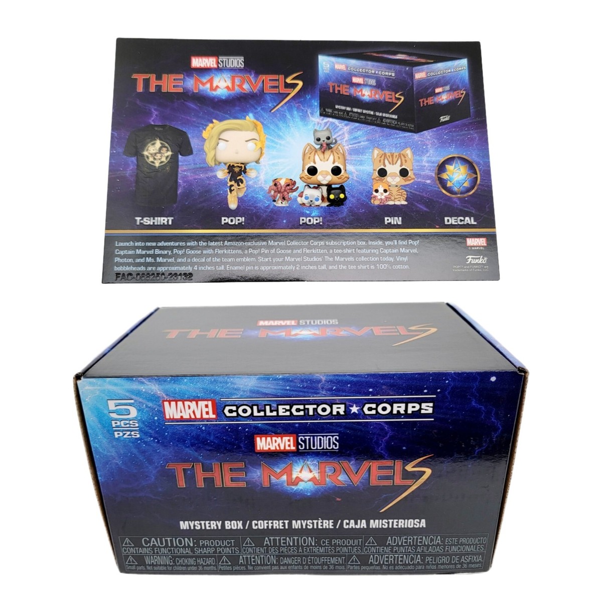 Funko The Marvels - Marvel Collector Corps Box Set Pop Tee XL | eBay
