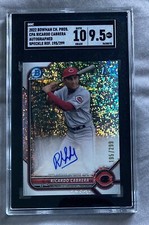2022 Bowman Chrome 1st Speckle Refractor Auto Ricardo Cabrera /299 SGC 10/9.5