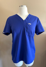 FIGS Catarina One Pocket Scrub Top Women  s XS Blue Technical Collection