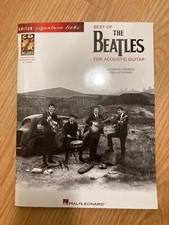 2001 Best of the Beatles for Acoustic Guitar Sheet Music Song Book w/ CD