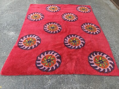 Xxl 60S Kelim Carpet Hand-Knotted Shag 235 X 195 Wool 70S M4