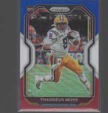 THADDEUS MOSS  2020 PANINI PRIZM RED WHITE BLUE PRIZMS ROOKIE CARD #386