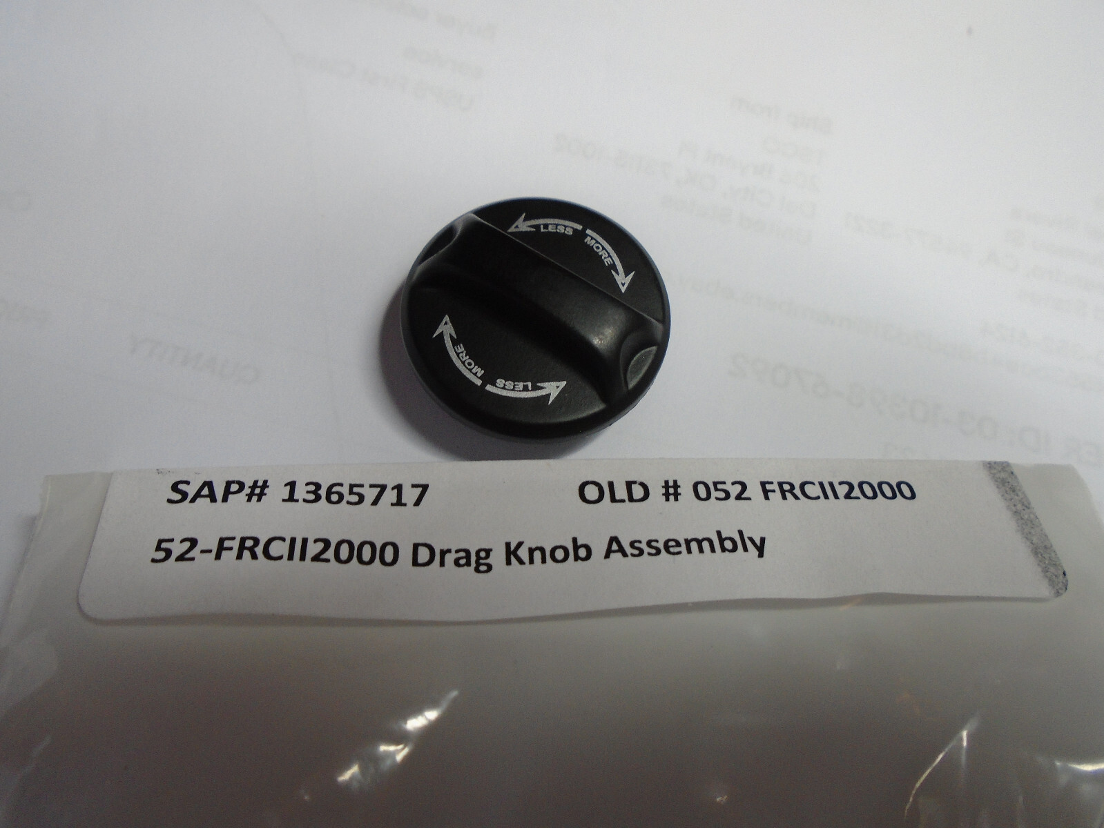 Penn reel (new) parts, drag knob, 1365717, (52 FRCII2000)   