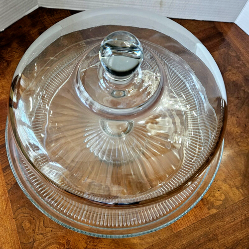 Both a 12" Clear Glass Pedestal Cake Stand & Dome and a Punch Bowl, Excellent. - Picture 3 of 7