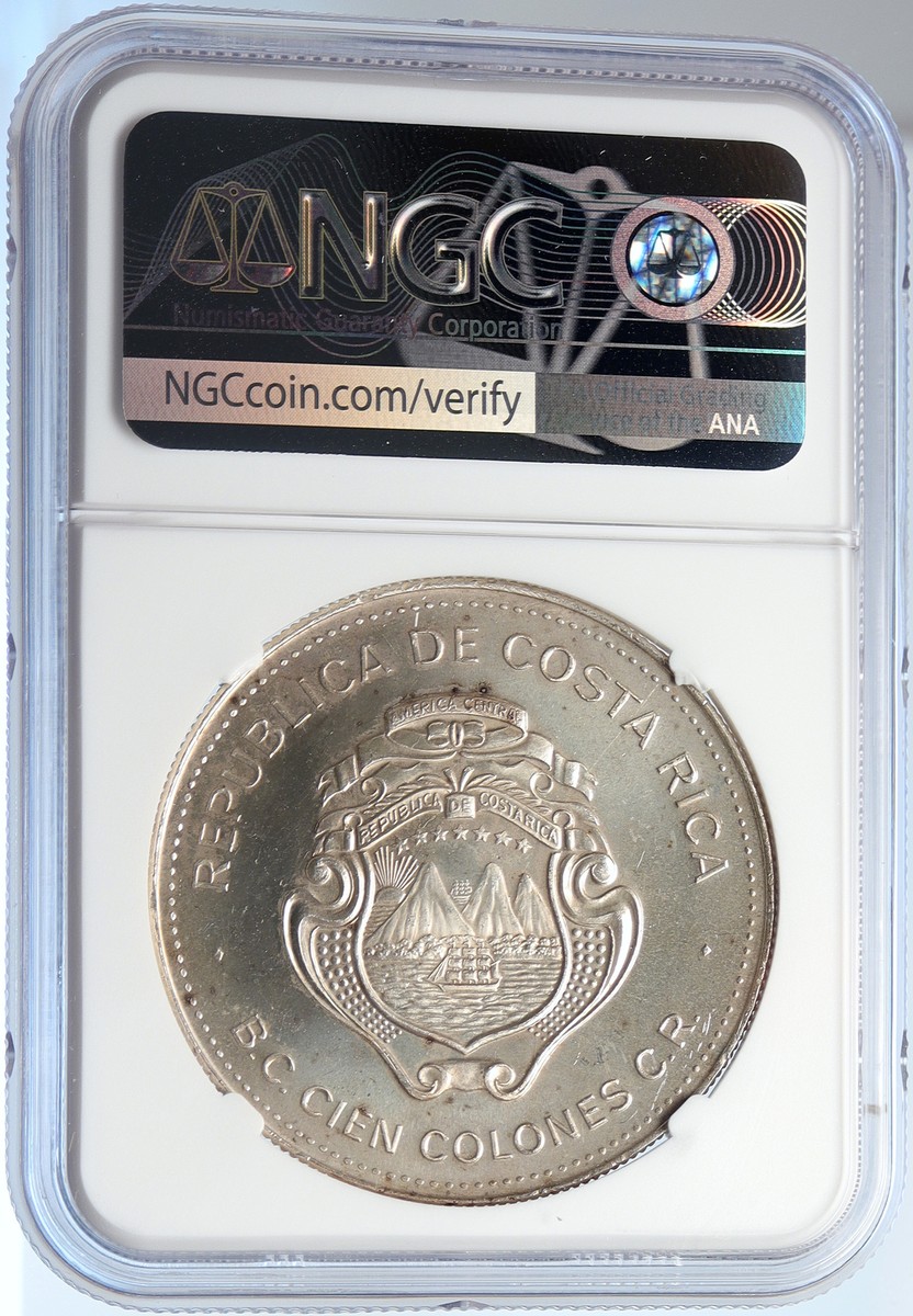 1979 COSTA RICA Year of the Child UNESCO OLD Silver 100 Colones