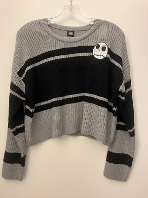 Disney Tim Burton's The Nightmare Before Christmas Gray Sweater