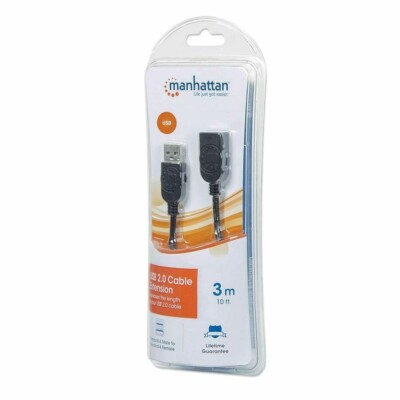 Manhattan USB 2.0 A Male/A Female Cable Extension 3m(10ft.)