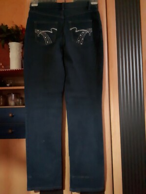 Hose Jeans Damen  Mädchen von Fabiani blau  in Gr.40 mit Strass und Aplikation