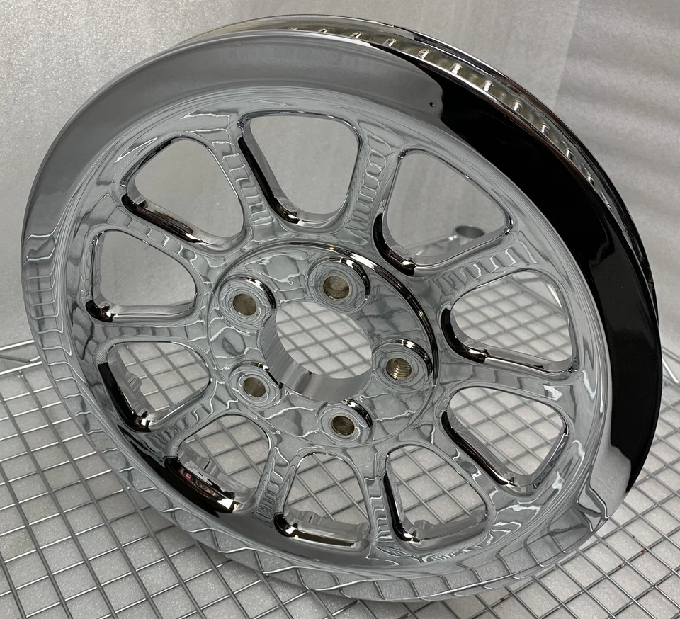 Harley 2018-25 polea Breakout Softail 66T OEM 40325-07 transmisión cromada. INTERCAMBIO Foto 3 de 4