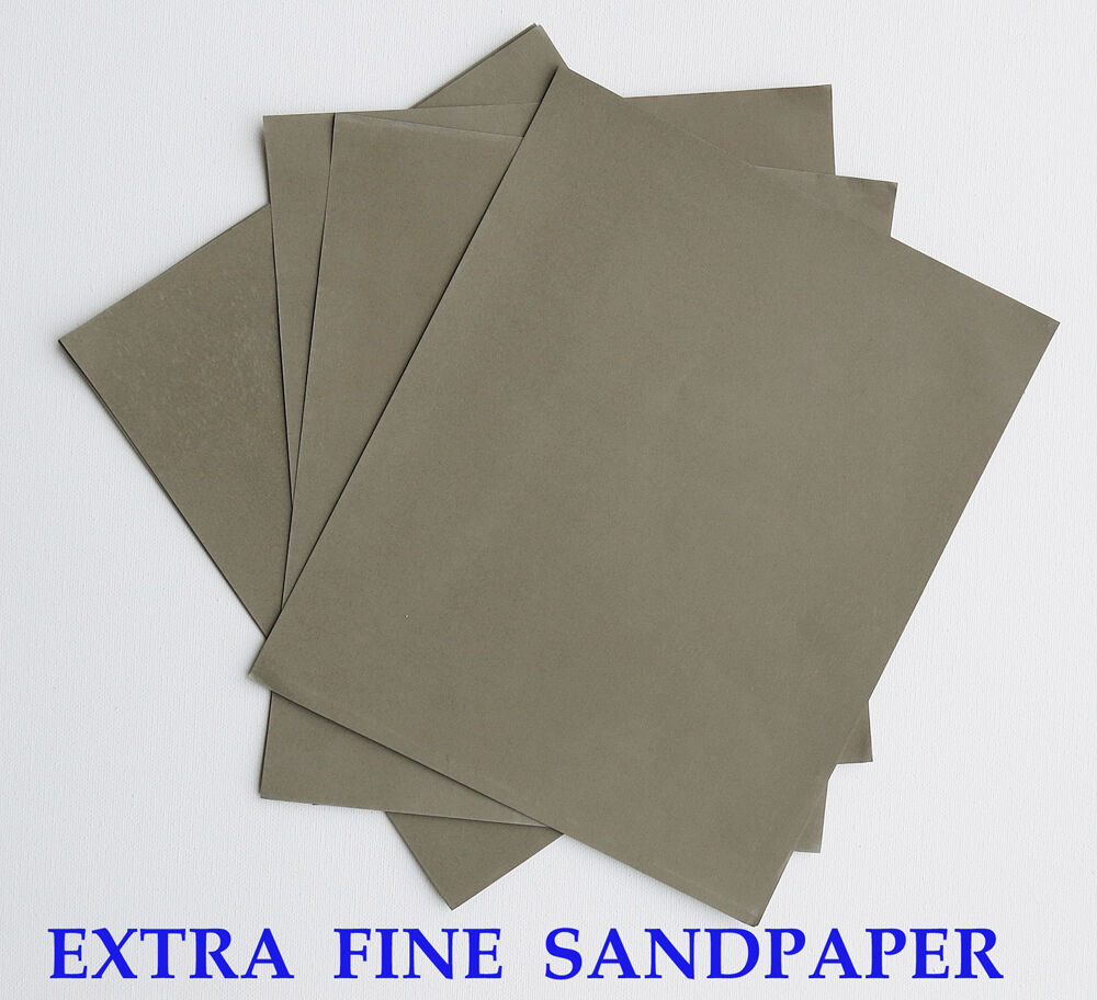 6 sheets EXTRA FINE Sandpaper Wet  Dry 3”x 5 1/2" COMBO 3000/5000/7000 Grit