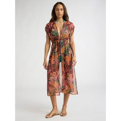 Sofia by Sofia Vergara Cover Up Women's Size S Portia Batwing Caftan --R2--