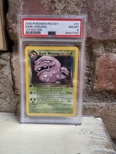 2000 Pokémon Rocket Dark Weezing #31 1st Edition PSA 8
