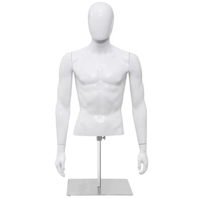 GAINOOM Men Model Half Body Male Manikin 123cm Upper Body Mannequin With Iron Stand