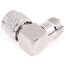 UHF SO-239 Female to UHF PL-259 Male Right Angle 90 Degree RF Connecto LSAt1