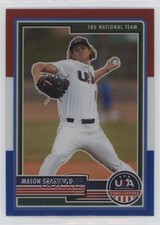 2023 USA Baseball Stars & Stripes Red White Blue Prizm Mason Brassfield #4 11h3