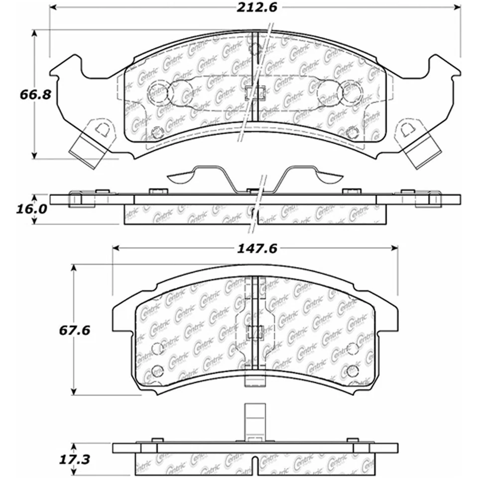 Комплект тормозных колодок 6x подходит для Pontiac Firebird 1994 1995 Pontiac Firebird - Изображение 3 из 4