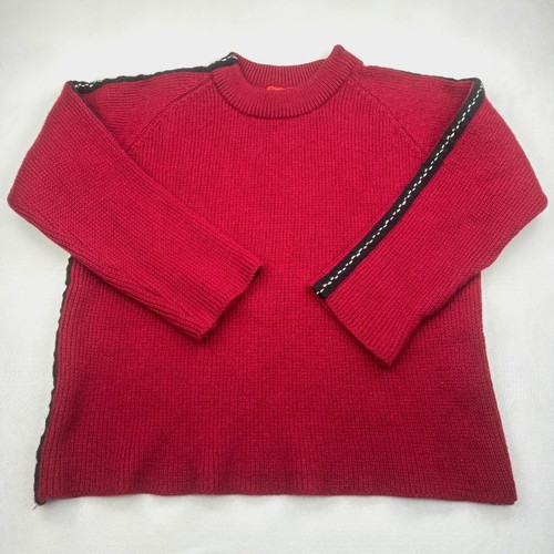 Peak Performance, Vintage Summit Peak Performance Sweater Mens L Red 100% Shetland Wool Heavy