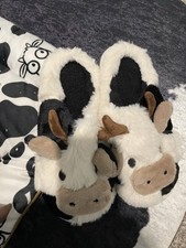 New Cow Slippers Sz 40-41  11” Inches Length